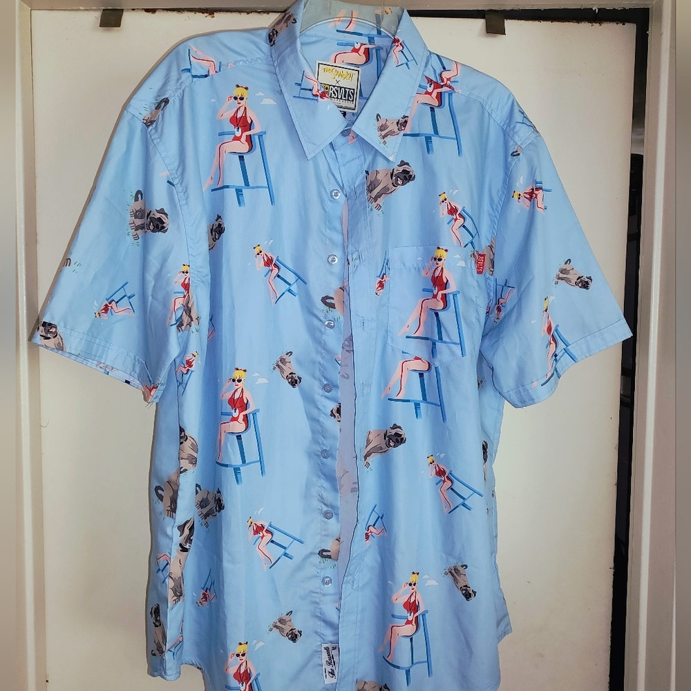 The sandlot vs RSVLTS collection button up XL
